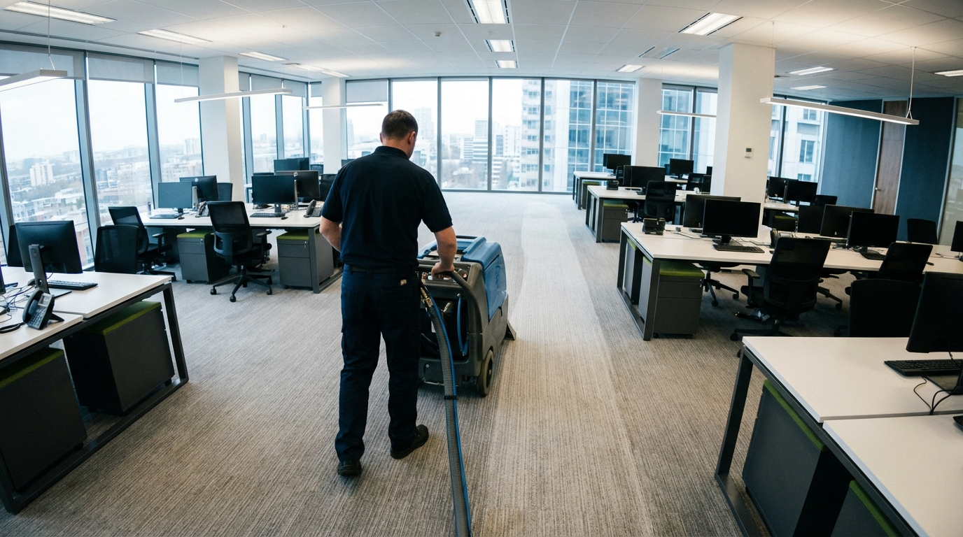 Nettoyage Moquette Professionnel : Prix, Méthodes et Conseils 1 Nettoyage moquette professionnel avec machine d'extraction