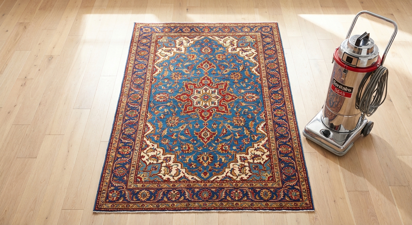 Nettoyage tapis : Comment nettoyer un tapis comme un pro 1 Nettoyage professionnel d'un tapis persan coloré