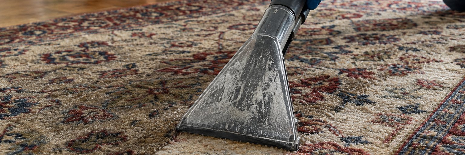 Nettoyage par injection-extraction d’un tapis — image générée par IA
